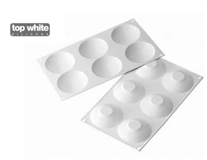 Cupole55-stampo In Silicone ø80 H 20 Mm Bianco