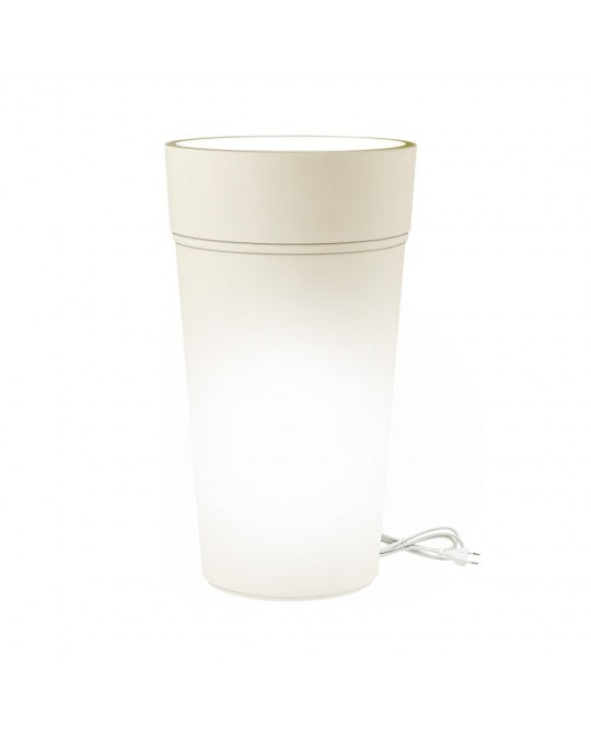 Stem Elements Fioriera Con Luce A Led Bianco Cm.80