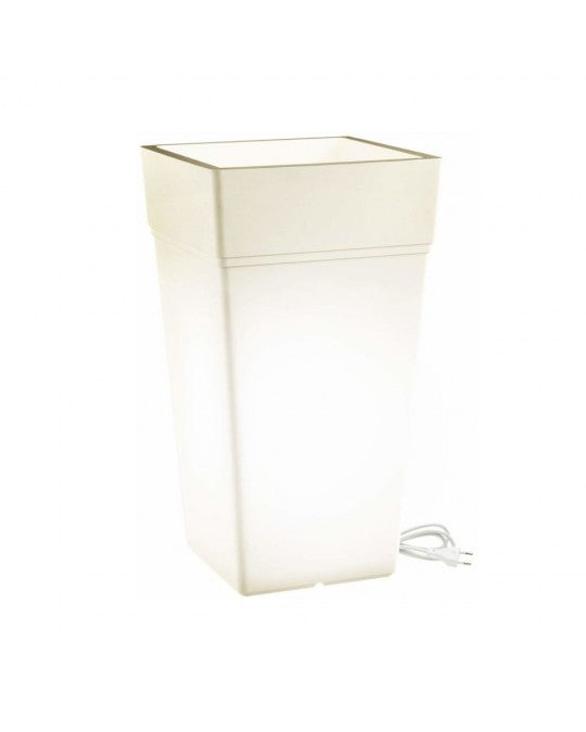 Stalk Elements Fioriera Bianca Con Luce A Led Cm.80