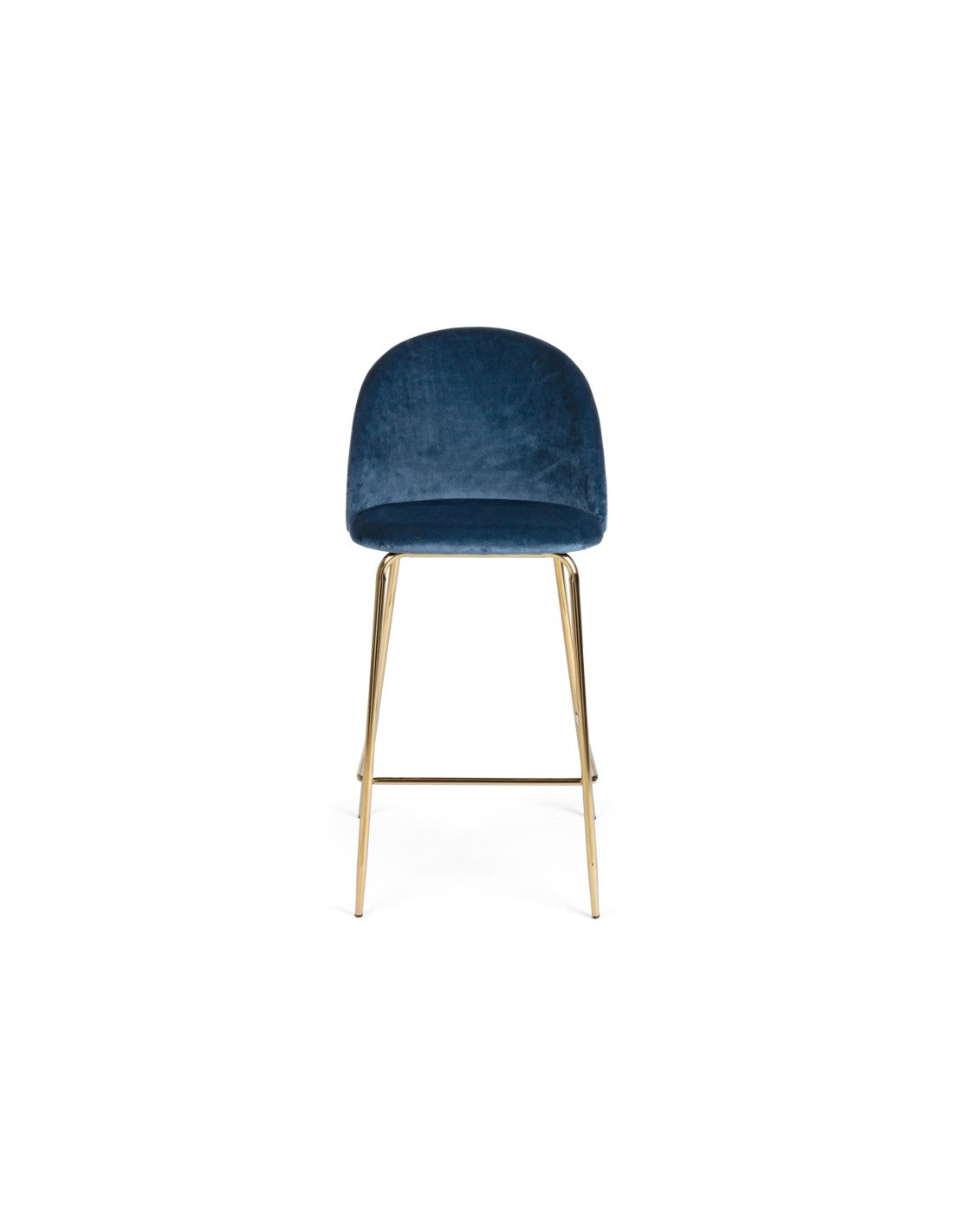 Bar Carry Sgabello Velluto Blu Scuro