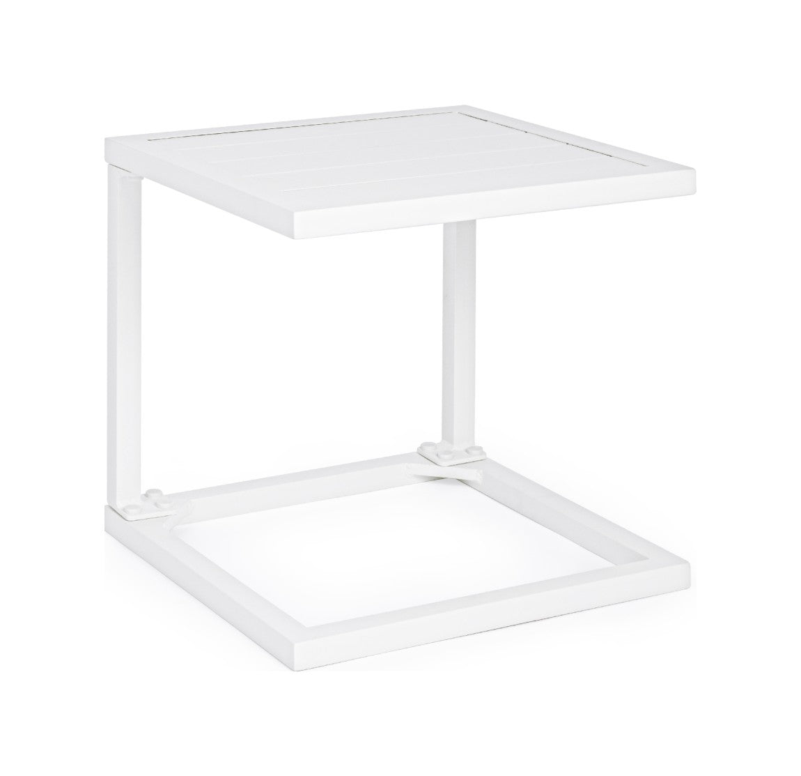 Hilde Tavolo Basso Cm.40x40 Bianco