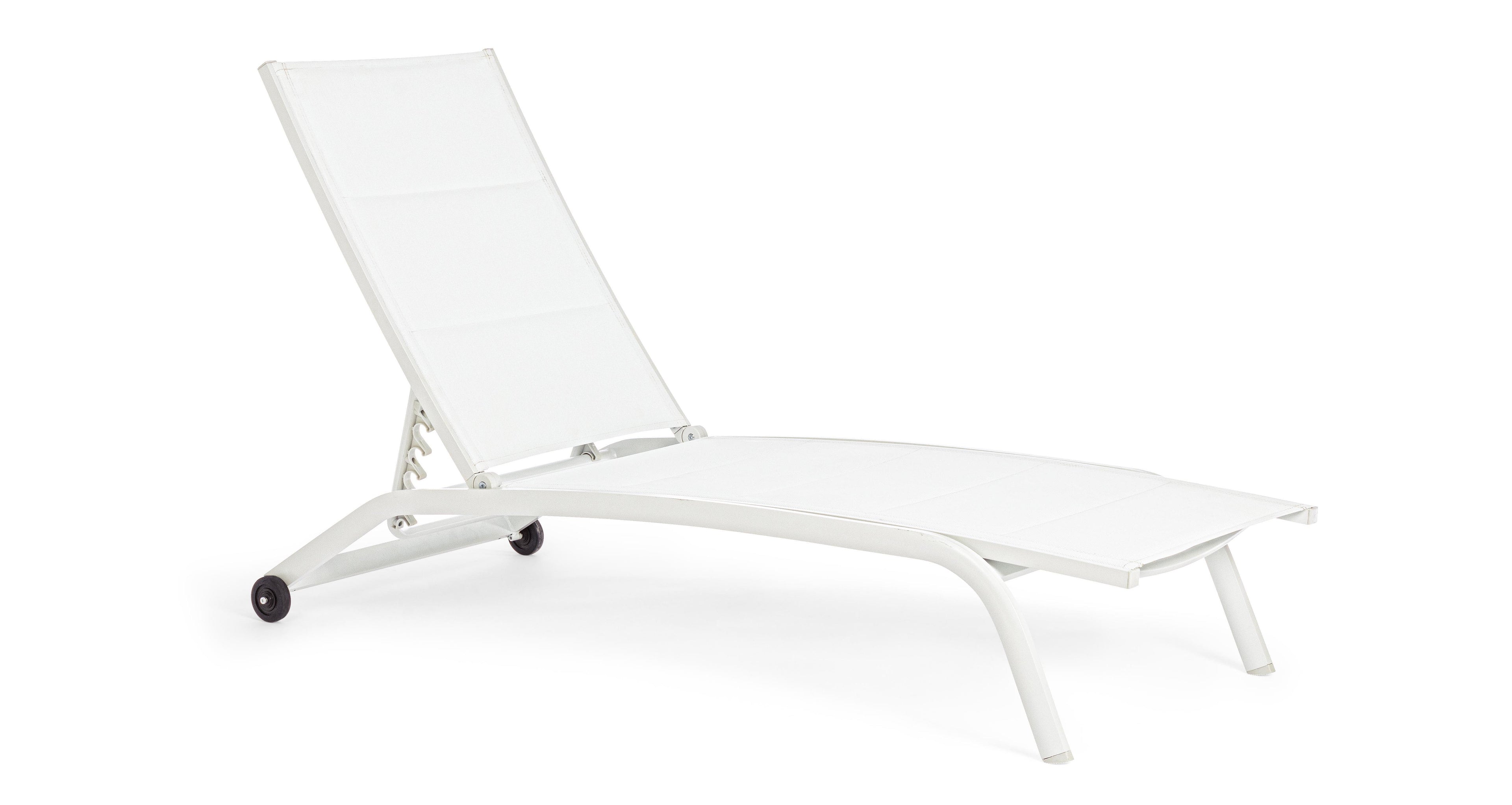 Cleopas Lettino Con Ruote Bianco Cm.61x192x30