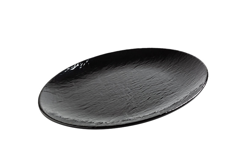Stone Age Vassoio Ovale Cm.49x36,5x4,5h Nero Melamina