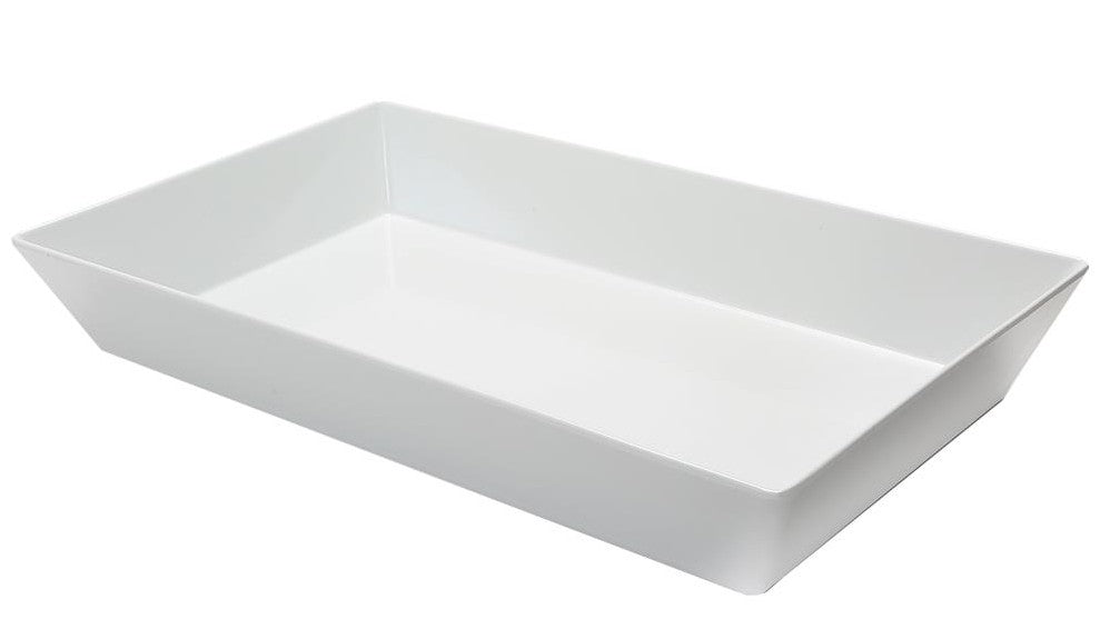 Vaschetta Rettangolare Cm.35x24,4x4h Bianco Melamina