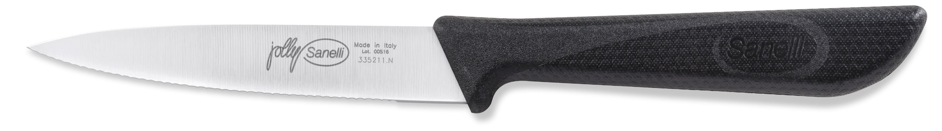Jolly Coltello Spelucchino Cm.11 Microseghettato Nero