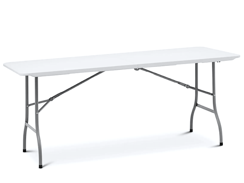Tavolo Catering Fisso Cm.180x75 H.74 Congambe Pieghevoli