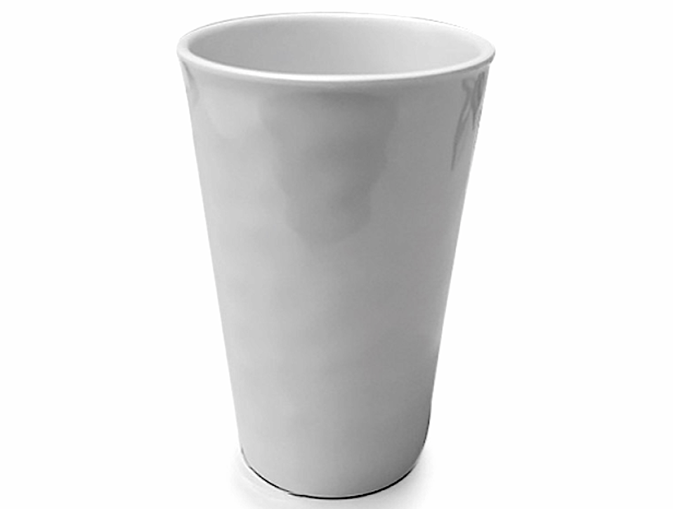 Bicchiere Acqua Cm.8x12h Martellato Bianco Melamina