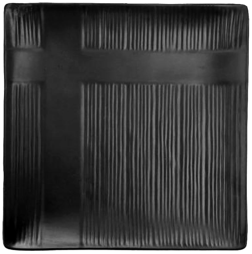 Organic Piatto Quadro Nero Cm.20x20 Melamina