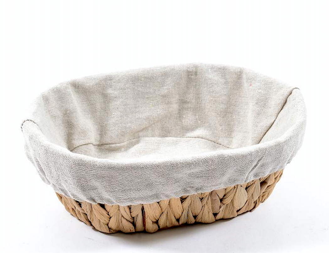 Cestino Banano/tessuto Cm.27x20x9h