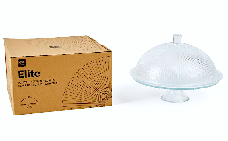 Alzata Vetro Cm.32x23 Con Cupola