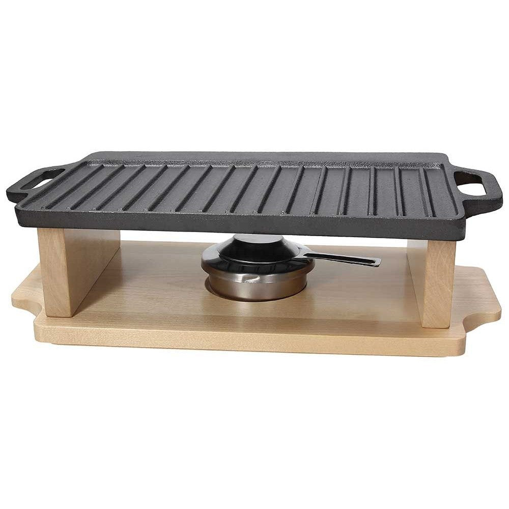 Fusion Taste Grill Con Base Legno Cm.37x23
