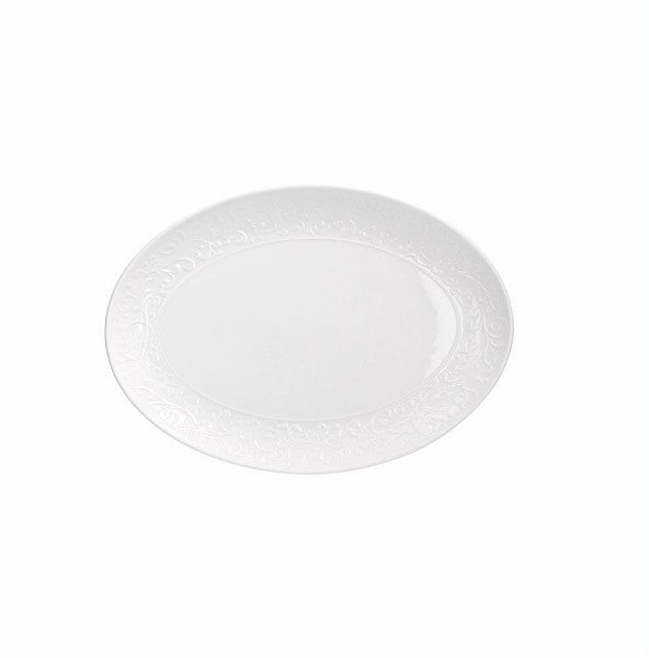 Jasmin Piatto Piano Cm.30 Ovale Bianco