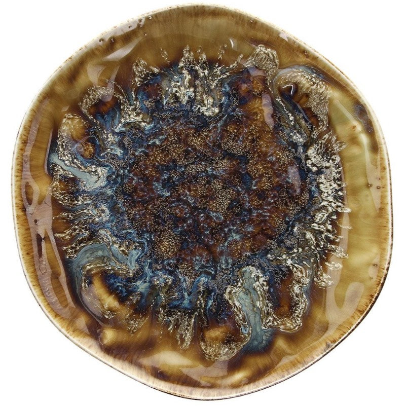 Reef Oyster Piatto Piano Cm.33 Ambra/blu
