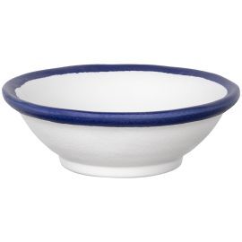 Show Plate Bolo Cm.14 Melamina Bianco/blu