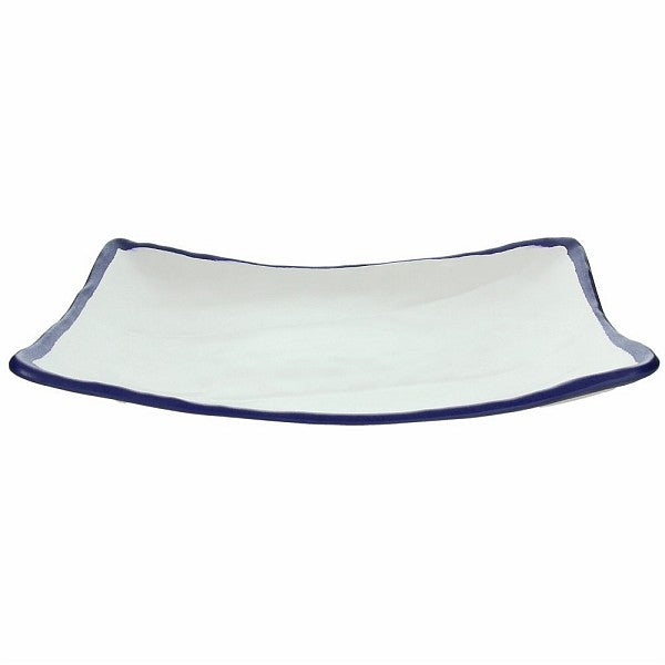 Show Plate Vassoio Rettangolare Cm.40 Melamina Bianco/blu