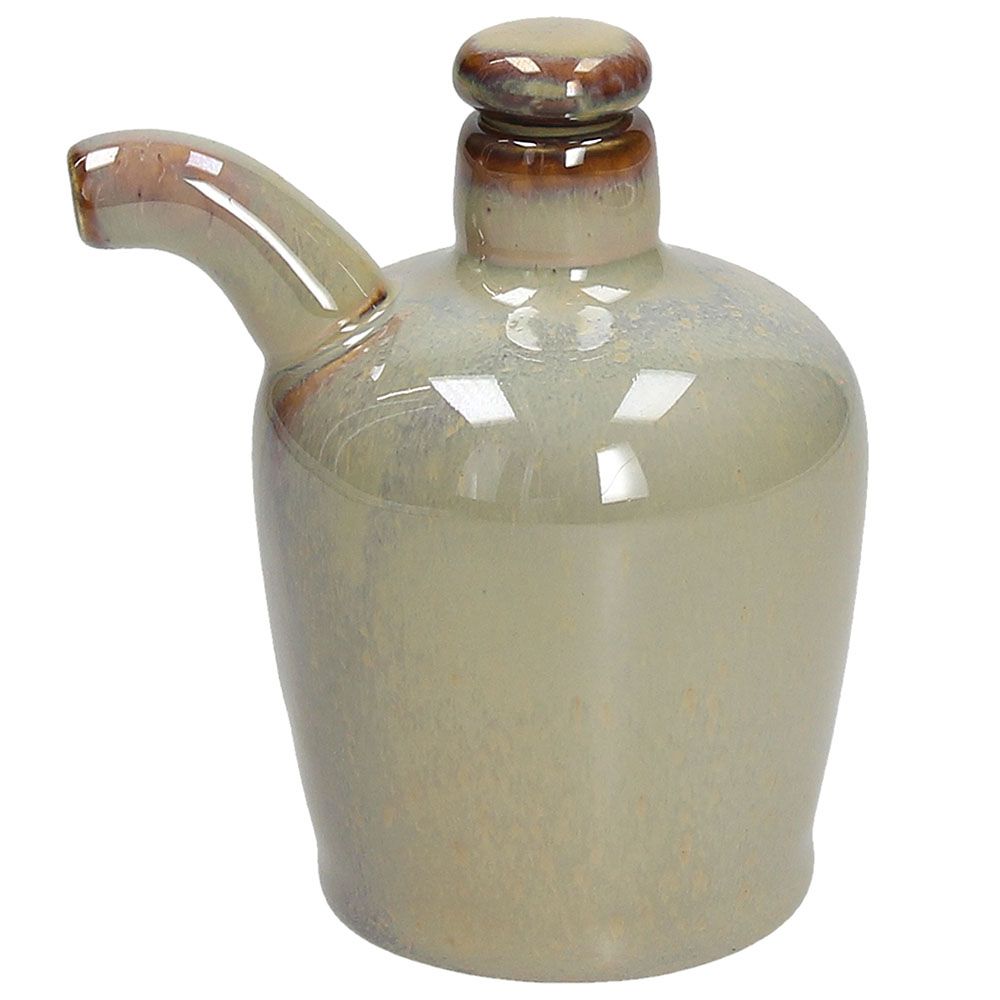 New Brown Stoneware Bottiglietta Soja Cm.6x10h Beige