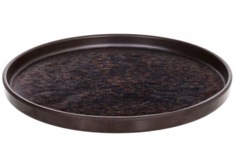 Show Plate Corten Piatto Piano Bordato Cm.25