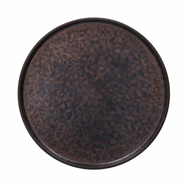 Show Plate Corten Piatto Piano Bordato Cm.30