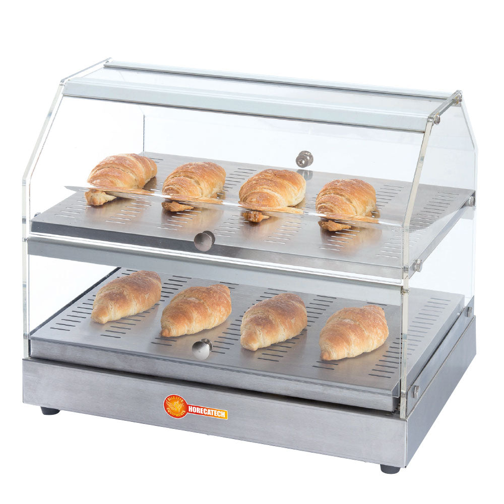 Vetrina Riscaldata Doppia Con Base In Acciaio Cm.50x36x40h - 30°c/90°c