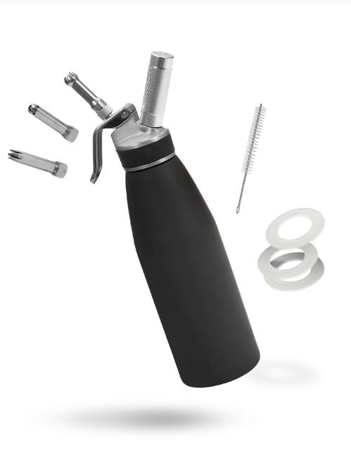 Sifone Alluminio Ml.1000 Con 3 Ugelli Inox