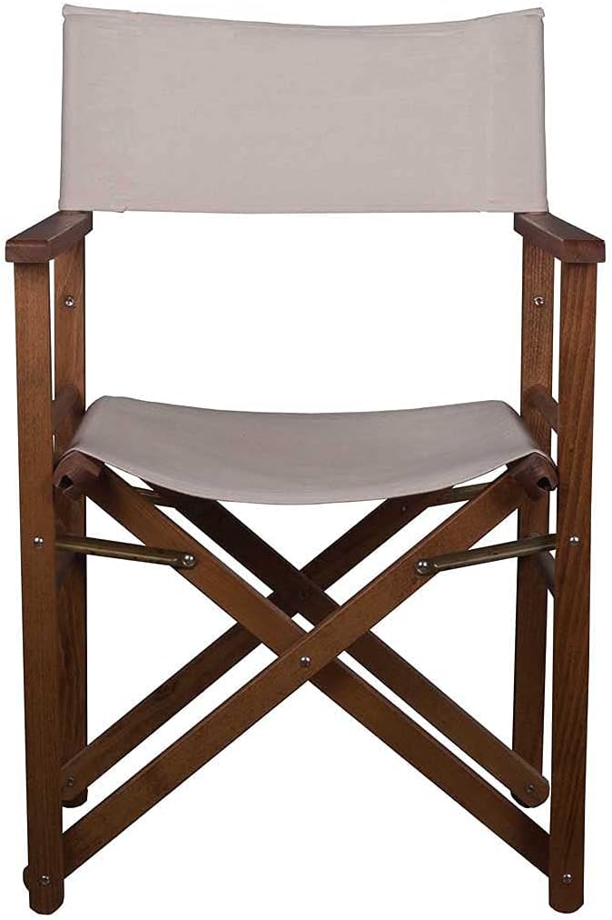 Sedia Regista Noce Con Telo Ecru'cm.52x58x90