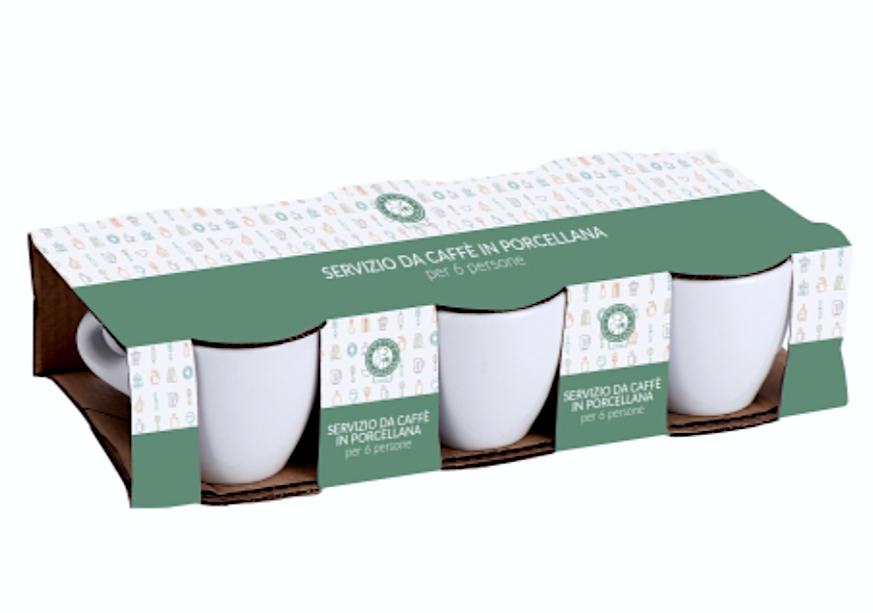 Set 6 Tazzina Caffe' Porcellana Bianco 107132