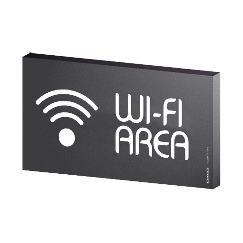 Pittogrammi Wi-fi 8x15 Nero C/biadesivo