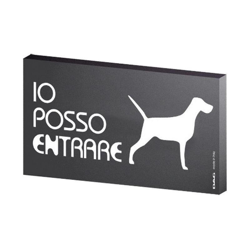 @pittogrammi Accesso Cani 8x15 Nero     C/biadesivo