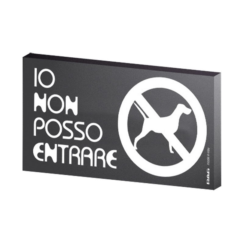 Pittogrammi Divieto Cani 8x15 Nero C/b Iadesivo