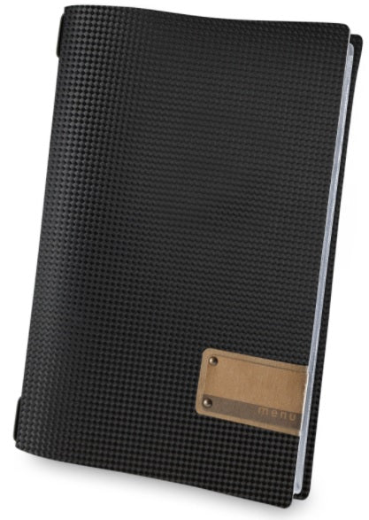 Portamenu A4 Etichetta Patch 4 Buste Con Cordino Elastico Carbon Dag