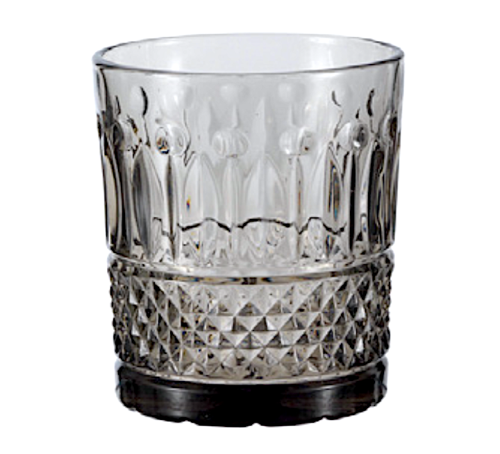 Barocco Bicchiere Acqua Cl.33 Grigio Fume' H.9,4cm