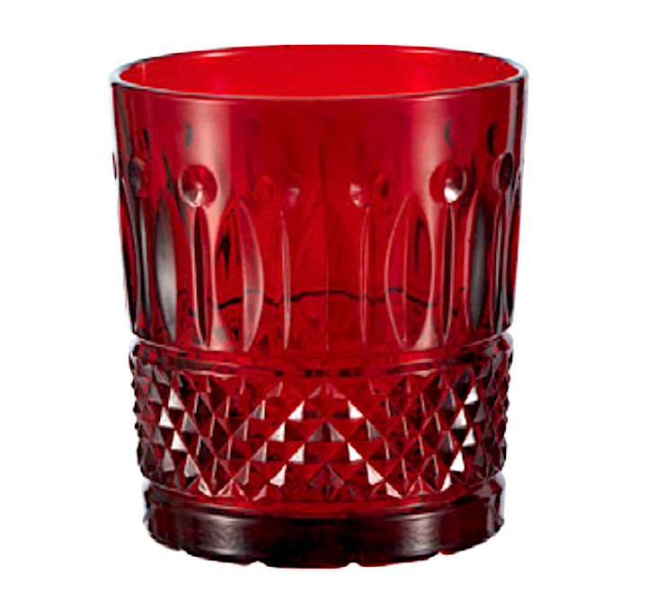 Barocco Bicchiere Acqua Cl.33 Rosso H.9,4cm