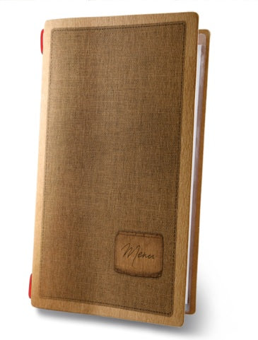 Portamenu Mod.Custom 4re Country Menu 2 Buste Elastico Eco Naturale