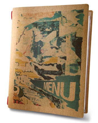 Portamenu Mod.Custom Golfo Street Art Menu 2 Buste Elastico Eco Natura
