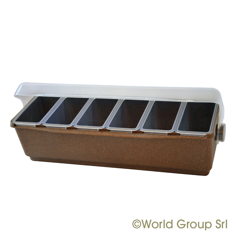 Porta Condimenti 6 Vasche Refrigerate Legno