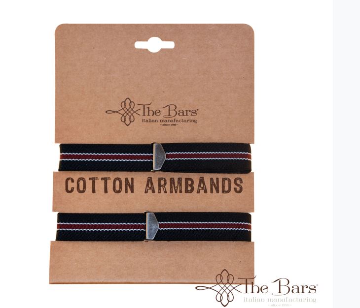 Set 2 Reggi Manica Elastico Blu Vintage The Bars