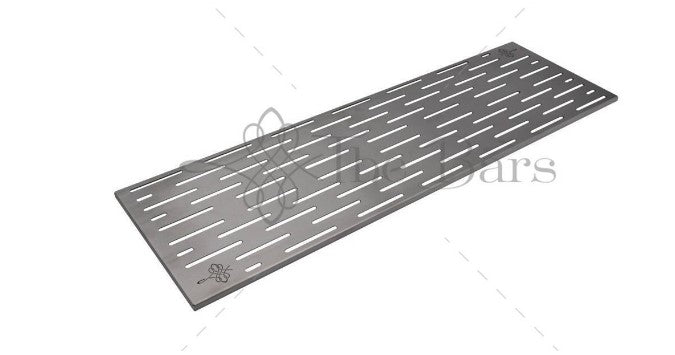 Bar Mat Tappetino Con Griglia Acciaio Cm.20x60 Nero