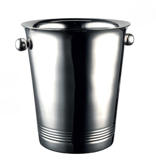 Secchiello Portabottiglia Cm.21x23h Liscio Doppia Parete Acciaio Inox