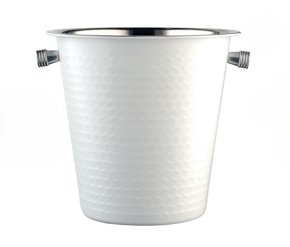 Secchiello Portabottiglia Cm.21,5x21h Martellato Acciaio Inox Matte Bi