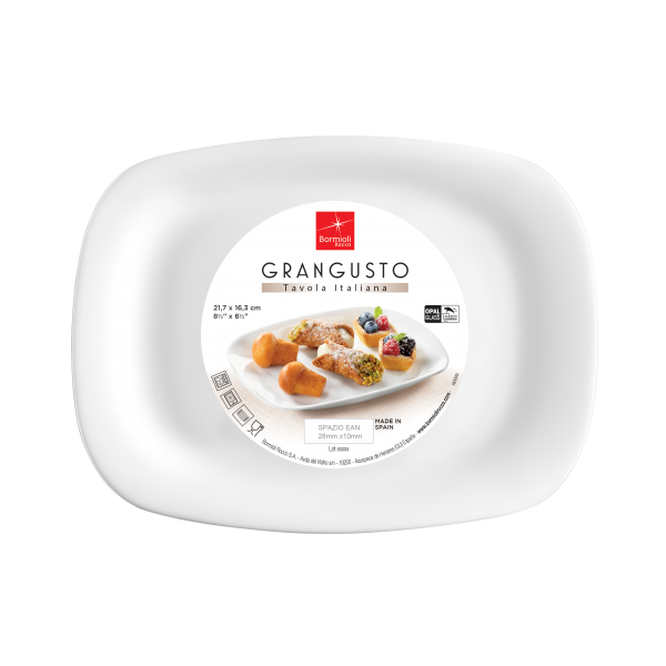 Grangusto Piatto Dessert Cm.21,7x16,3 Vetro