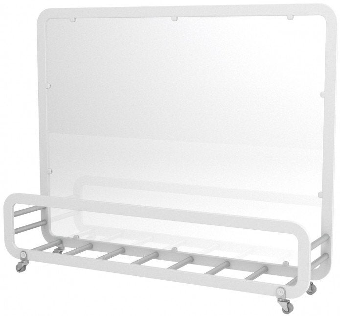 Siena Paravento Fioriera Con 4ruote Cm.180x38xh.140 Bianco