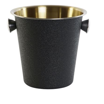Secchiello Portabottiglie Inox Cm.24x24x22 Nero Opaco Pc207764