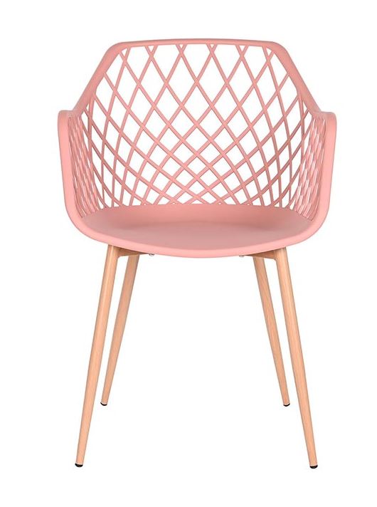 Sedia Pp Metallo Corallo Cm.54x58 H85