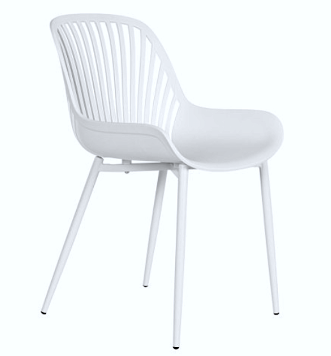 Sedia Metallo/polipropilene Cm.51x50x81h Bianco Mb211966