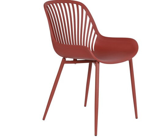 Sedia Metallo/polipropilene Terracotta Cm.57x50x81h Mb211968
