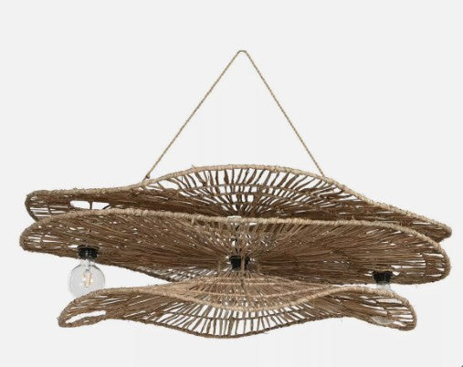 Lampadario Cm.112x29x50h Fibra Naturale La217884