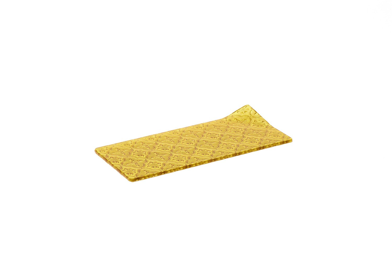 Ambar M Piattino Vetro Cm.12x24 Giallo
