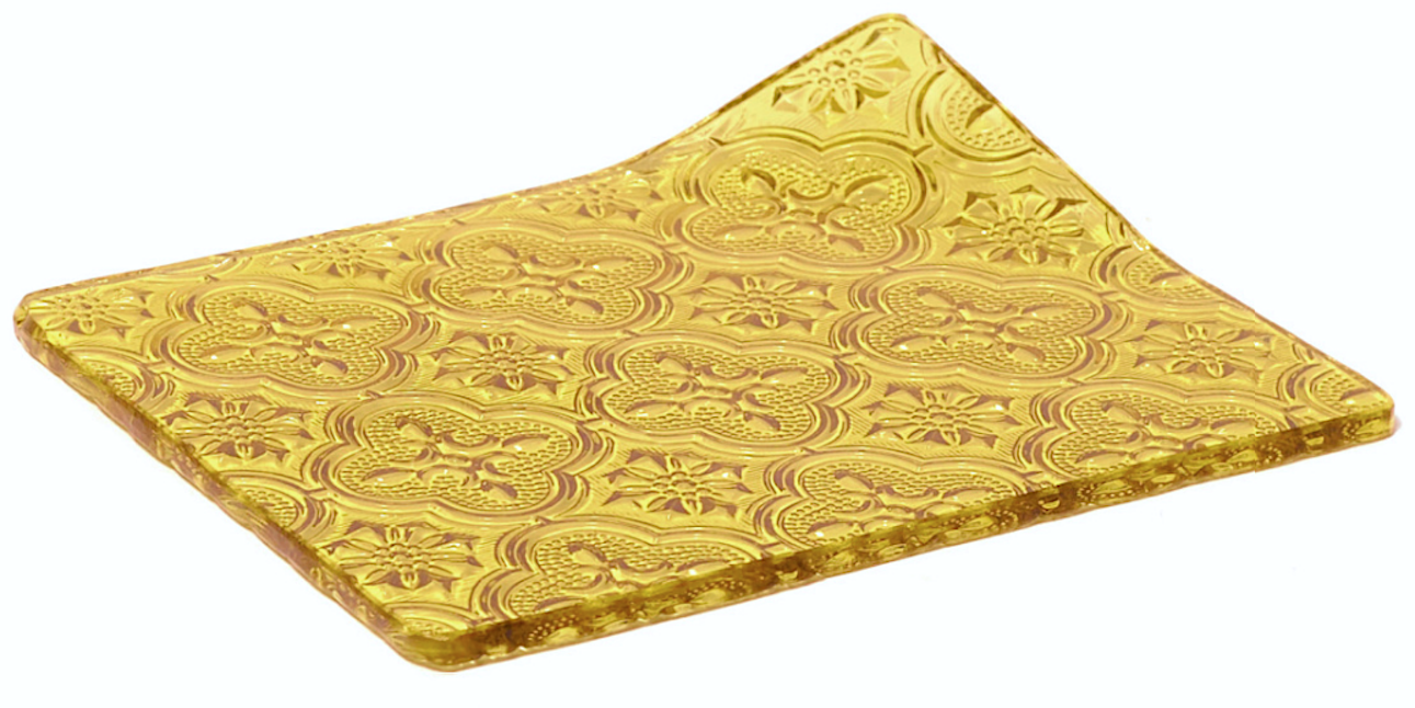 Ambar S Piatto Vetro Cm.12x12 Giallo