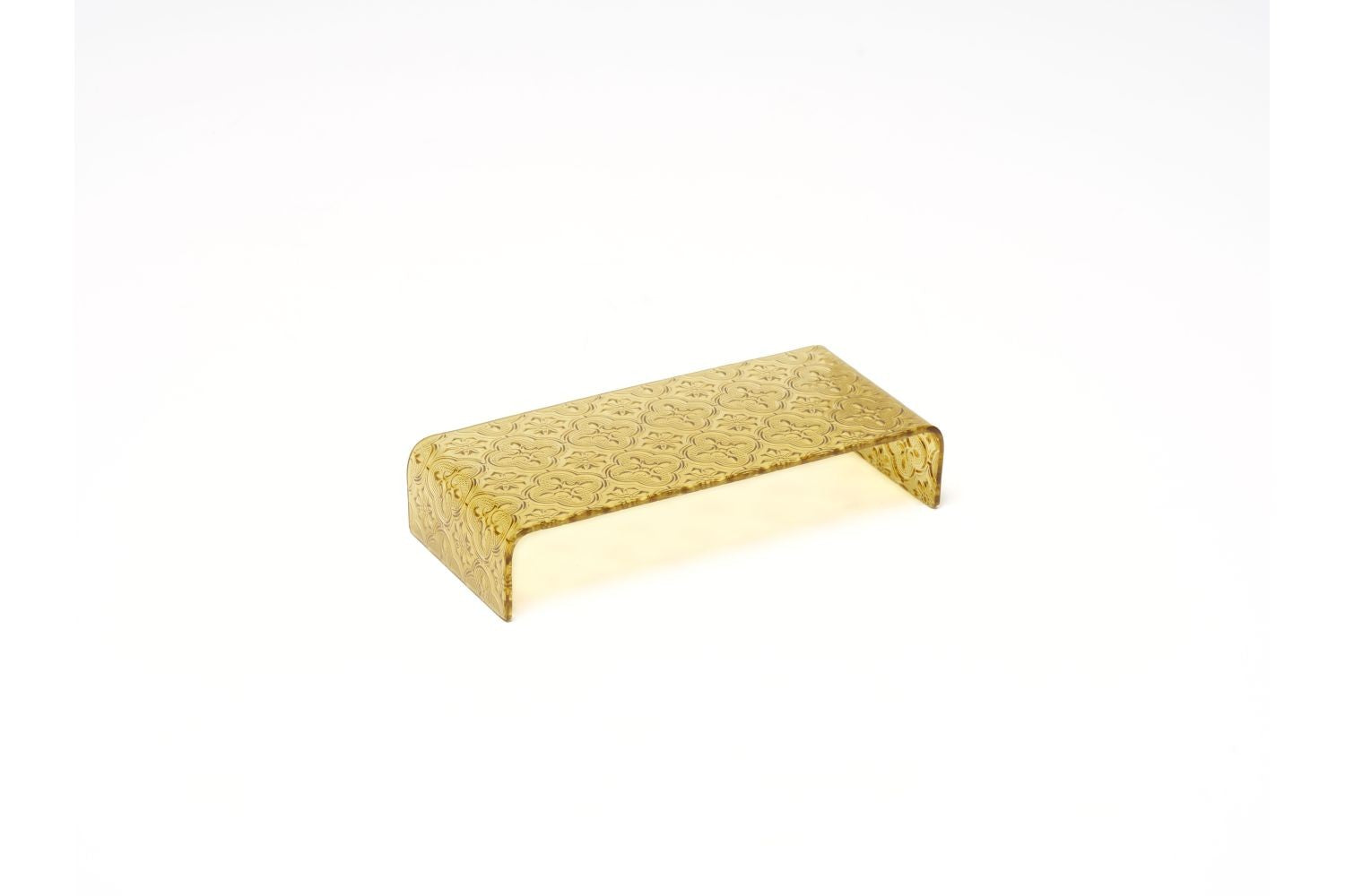 Ambar Alzatina Vetro Rettangolare Cm.21x9x4,5h Giallo