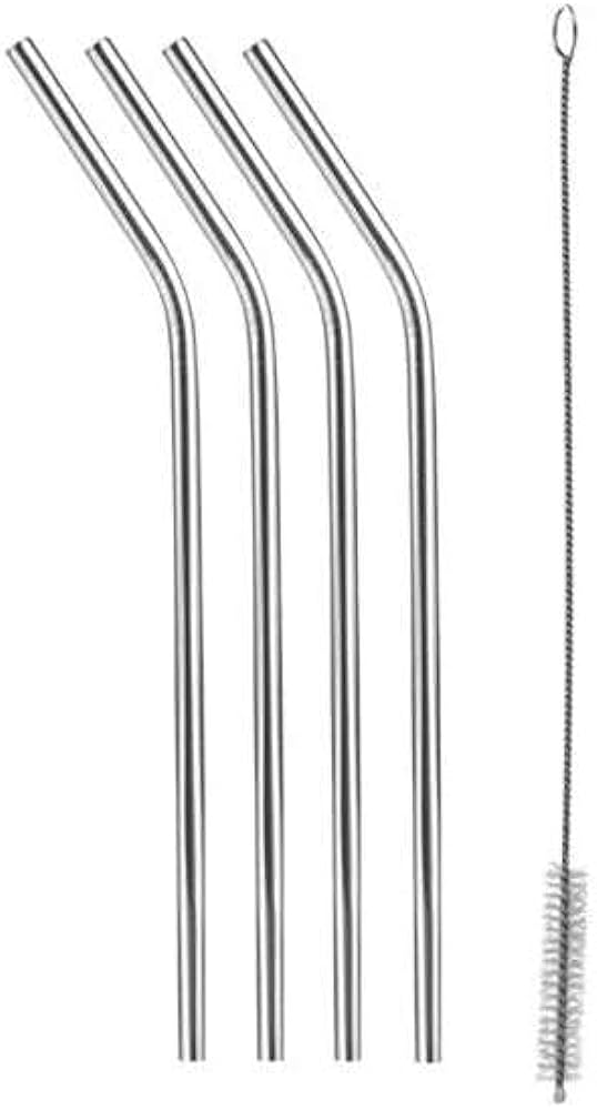 Set 4 Cannucce Con Spazzolino Acciaio Inox 308866